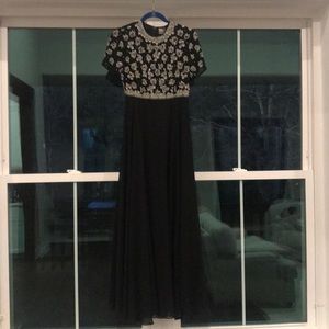 ASOS Black modest maxi dress with sleeves.